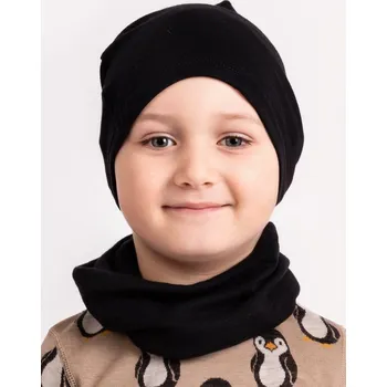 Nákrčník Unuo Dětský merino nákrčník - černý Velikost: uni