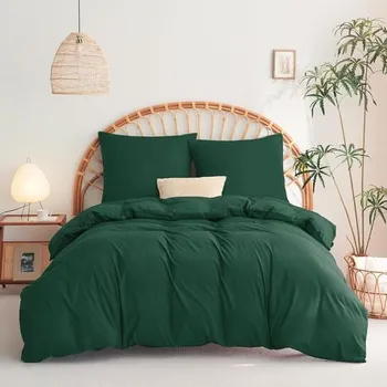 Prostěradlo WAVVE Ložní souprava 155x220 3dílná smaragdově zelená - 1 povlak na peřinu 155 x 220 cm se 2