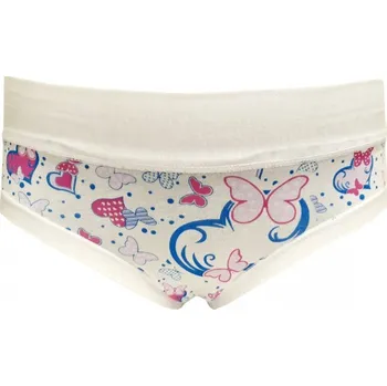 Emy Bimba Dívčí bavlněné kalhotky Motýlek - růžové Barva: Bílá, Velikost: 98