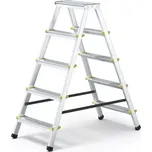 Hliníkové štafle 2x5 oboustranné DD5, DRABEST HOME (nosnost 125kg)