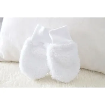 Rukavice Amálka Chlupaté rukavice bílé Velikost: 56-68