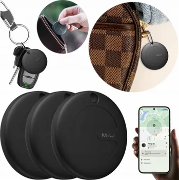 Lokátor MiLi MiTag GPS lokátor pro Android, 3 díly pro: batoh, klíče, psí zavazadla