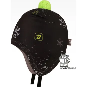 Čepice Dráče Dětská zimní čepice s bambulí - Sněhové vločky Velikost: 46-48