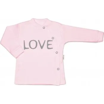 Dětská móda Baby Nellys Dívčí bavlněná košilka LOVE Barva: Růžová, Velikost: 68