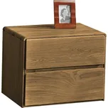 Massivo.cz Noční stolek Atena-tmavá 2s, dub-tmavý