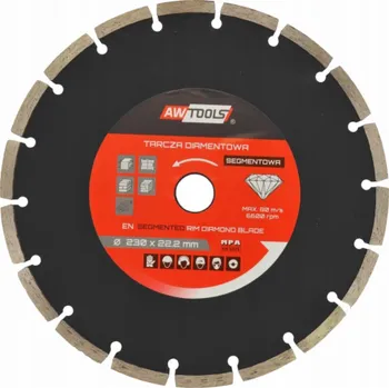 Řezný kotouč AWTools AWTOOLS DIAMANTOVÝ KOTOUČ 400x32-25,4-22,2 / SEGMENTOVANÝ