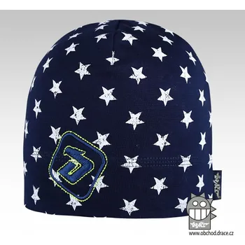 Čepice Dráče Dětská čepice s hvězdami - modrá Velikost: 46-48