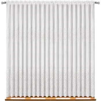 Fliying Luxusní bílá hotová kusová záclona Marcela 400x180 cm