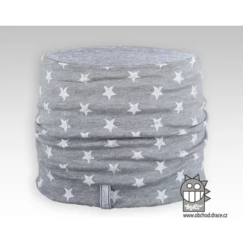 Dráče Nákrčník Adam s hvězdami - Šedý Velikost: 1