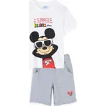 E plus M Komplet tričko a kraťasy Mickey - letní šedé Velikost: 7
