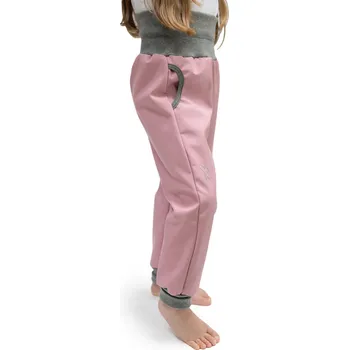 Chlapecké kalhoty Esito Rostoucí zateplené softshell kalhoty - Pink Velikost: 104