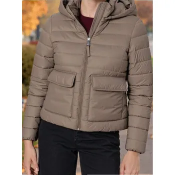 Dámský kabát Sinsay - Prošívaná bunda s izolací - hnědá - 566FH-84X - 566FH-84X-L