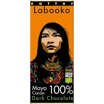 Potravina Zotter Bio hořká čokoláda 100 % – Mayské kakao bez cukru, 65 g