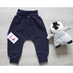 Amálka Dívčí rostoucí kalhoty s ohrnovacími lemy - pro batolata Barva: tmavě modrá, Velikost: 74