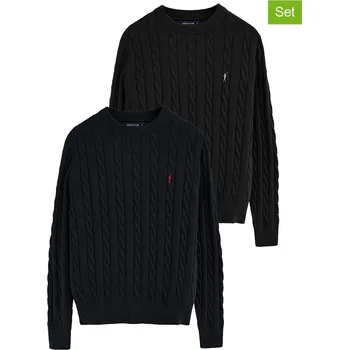 Pánský svetr Svetr Polo Club Schwarz/ Dunkelblau 9506197 M