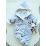 Amálka Kojenecká chlupatá kombinéza - pro miminka Barva: Modrá, Velikost: 56-62