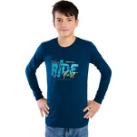 Betty mode Chlapecké tričko Ride fast - Modré odstíny Barva: tmavě modrá, Velikost: 146