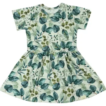 Dívčí šaty Esito Dívčí šaty s listovým vzorem - bavlna/elastan Velikost: 122