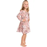 Betty mode Dívčí šaty s květy - Bílá / Starorůžová Barva: Bílá, Velikost: 128