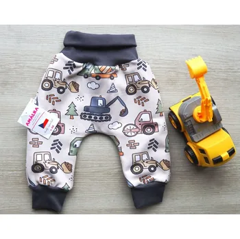 Amálka Zateplené kalhoty bagry Velikost: 80