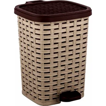 Odpadkový koš Katex Odpadkový koš s pedálem 12l RATAN - béžový / 272x249x342mm/ N
