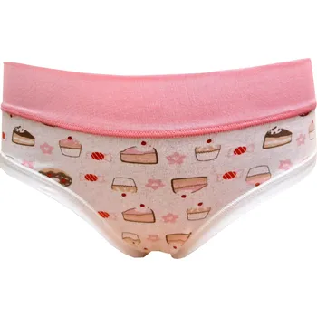 Emy Bimba Dívčí kalhotky Dortík - růžová/béžová/bílá Barva: béžová, Velikost: 122
