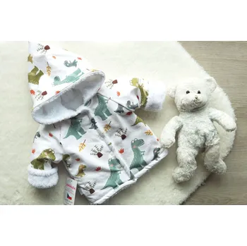 Kojenecká bunda Amálka Zateplený kabátek dinosauři Velikost: 62-68