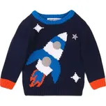 Minoti Chlapecký svetr s raketou - modrý Velikost: 80-86