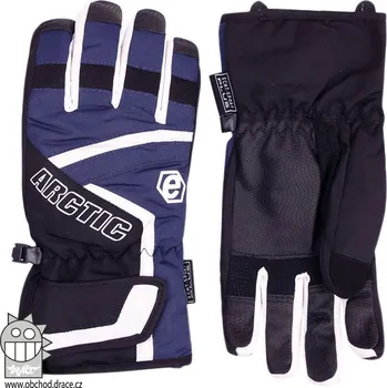 Rukavice Dráče Šusťákové prstové rukavice šedomodrá/černá Velikost: XS