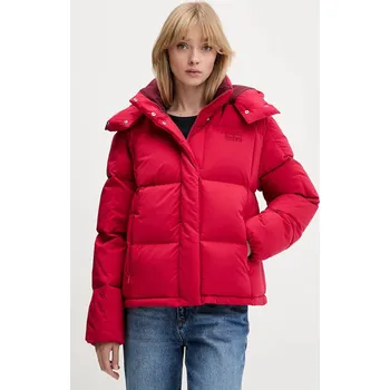 Péřová bunda Tommy Jeans DW0DW21623 červená 33X, vel. S