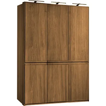 Šatní skříň Massivo.cz Šatní skříň Atena-tmavá 3d bez zrcadla, dub pálený