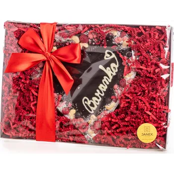 Čokoláda JANKOVO velké tmavé srdce v krabičce - 650g