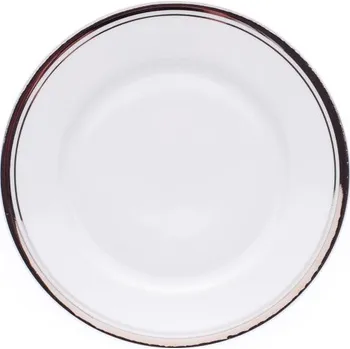Talíř Sabina, talíř dezertní, platinový proužek, Leander