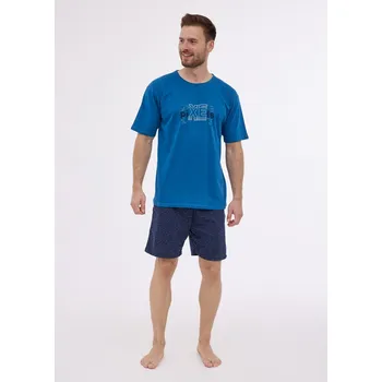 Pánská noční košile CORNETTE Pyžamo pánské 326/274 PIXELS KR Barva: 326/274, Velikost: XXL