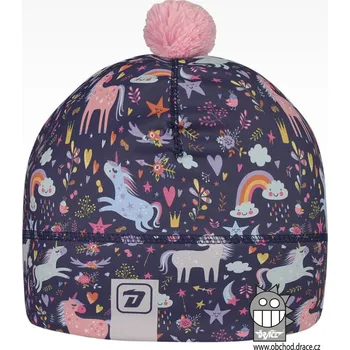 Čepice Dráče Dívčí funkční čepice Flavio - UPF50, bambule Velikost: M(52 - 54)
