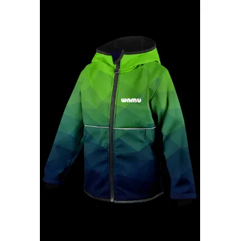 Wamu Softshellová bunda mozaika zelená Velikost: 98-104