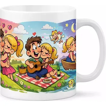 Hrnek s potiskem 330 ml veselí na louce CZ