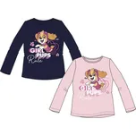 Kiddee Dívčí tričko Tlapková patrola - Modrá/Růžová Barva: Modrá, Velikost: 116