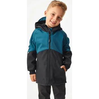 Chlapecká bunda Unuo Softshellová bunda zateplená černá-kobaltová Velikost: 98-104