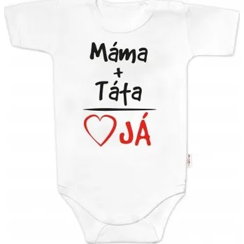 Dětská móda Baby Nellys Krátké body Máma+táta=já Velikost: 56