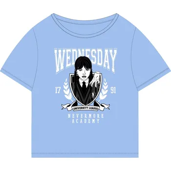 Dívčí oblečení Kiddee Tričko Wednesday Barva: Modrá, Velikost: 134-140