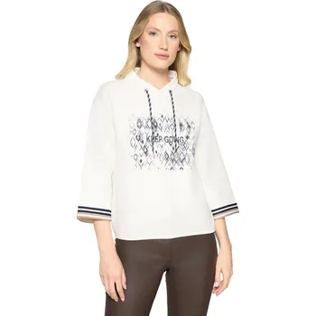 Dámská mikina dámská mikina bílá s potiskem 2731/1499 1014 Bílá 38