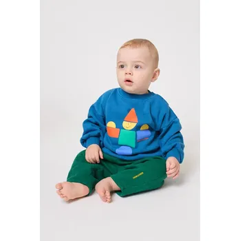 Kojenecký overall Kojenecká tepláková souprava Bobo Choses Wooden Toy 225FB004 modrá 55X, vel. 68