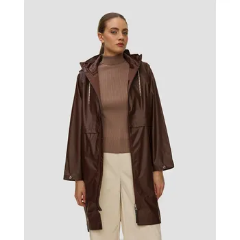 Dámský kabát Dámská Hnědá Nepromokavá Bunda Varley Kirsten Rain Coat Var01423-datr