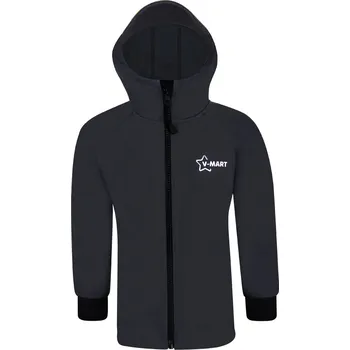 V-mart Softshellová zateplená bunda tmavě šedá Velikost: 134-140