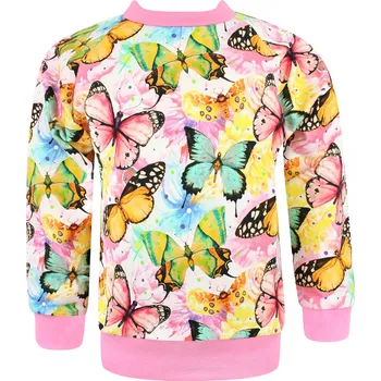 Dívčí mikina V-mart Mikina barevní motýlci Velikost: 134-140
