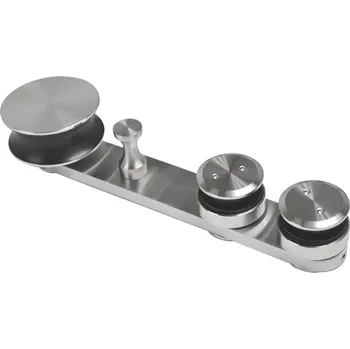 vozík k vodícímu profilu 25 mm pro skleněné dveře, broušená nerez - pojezdový vozík k systému zavěšených dveří