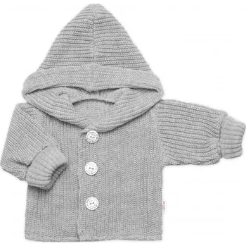 Dětská móda Baby Nellys Pletený svetřík šedý Velikost: 56-62