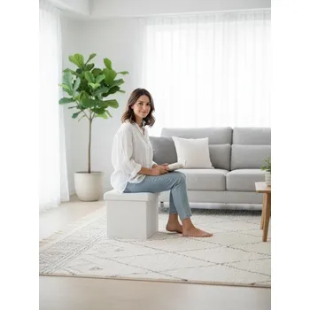 Taburet Sinsay - Taburet s úložnou funkcí a boční kapsou - šedá - 976HB-09X - 976HB-09X-ONE