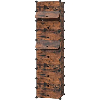 SONGMICS Obdélníkový úložný organizér, 43x31x173cm, zlato-černý Skladování plastových kostek